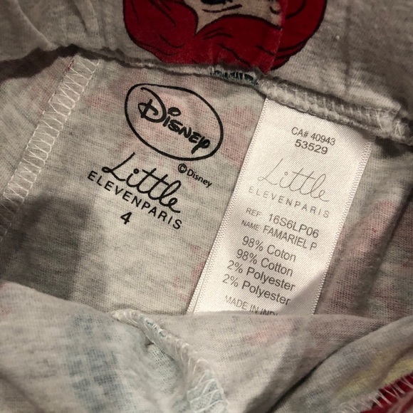 Disney Little Eleven little mermaid 🧜♀️ shorts & bag size 4 - Picture 4 of 4